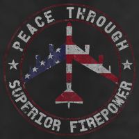Peace Through Superior Firepower B52 Bomber Vintage Hat