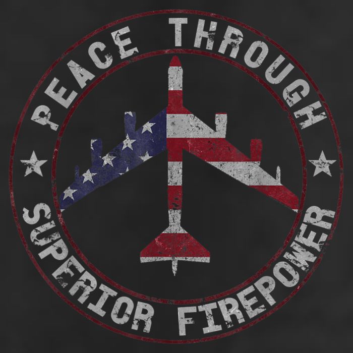 Peace Through Superior Firepower B52 Bomber Vintage Hat