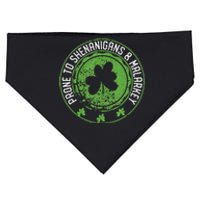 Prone To Shenanigans &amp Malarkey Fun Clovers St Patrick's Day USA-Made Doggie Bandana