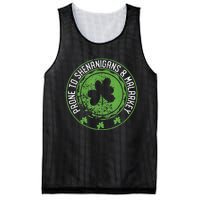 Prone To Shenanigans &amp Malarkey Fun Clovers St Patrick's Day Mesh Reversible Basketball Jersey Tank