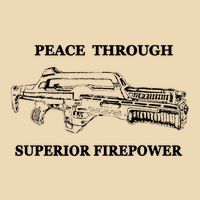 Peace Through Superior Firepower Retro 80S Sci Fi Zip Tote Bag