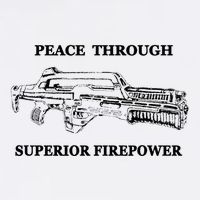 Peace Through Superior Firepower Retro 80S Sci Fi Cooling Performance Crew T-Shirt