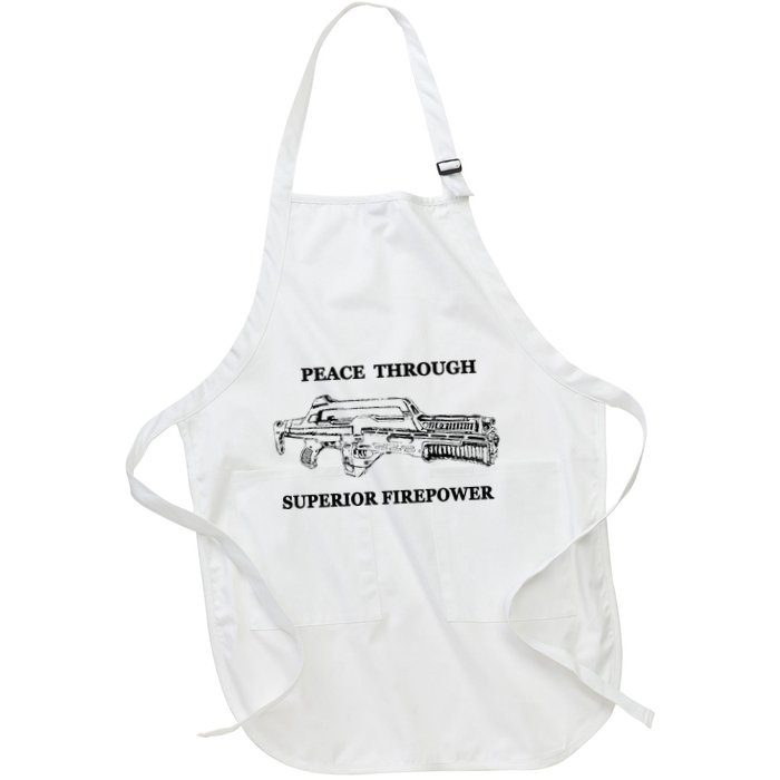 Peace Through Superior Firepower Retro 80S Sci Fi Apron