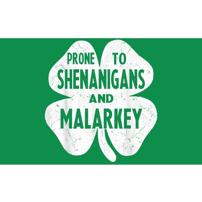 Prone To Shenanigans And Malarkey Funny St Patricks Day Bumper Sticker