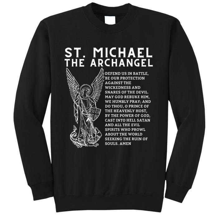 Prayer To St. Michael The Archangel Print Christian Sweatshirt