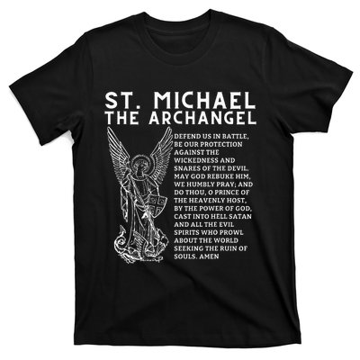 Prayer To St. Michael The Archangel Print Christian T-Shirt