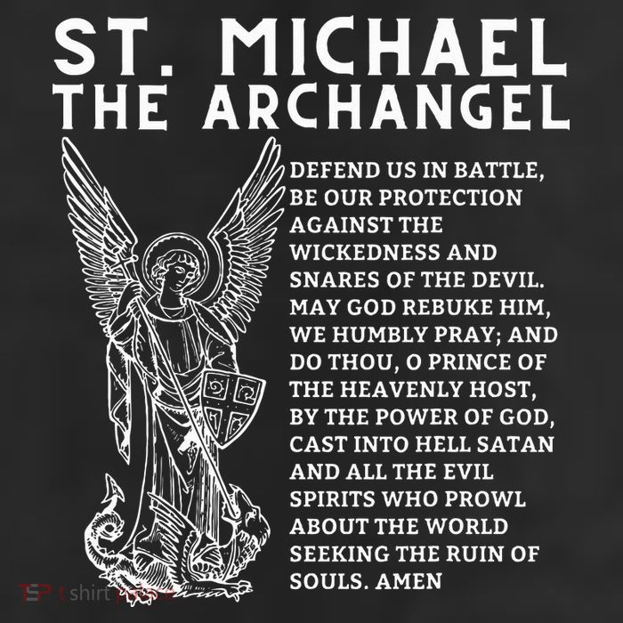 Prayer To St. Michael The Archangel Print Christian 11oz C Handle Ceramic Mug