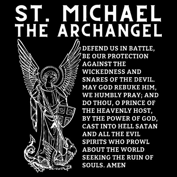 Prayer To St. Michael The Archangel Print Christian Sustainable Beanie