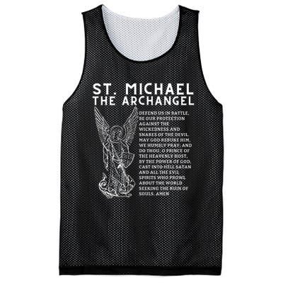 Prayer To St. Michael The Archangel Print Christian Mesh Reversible Basketball Jersey Tank