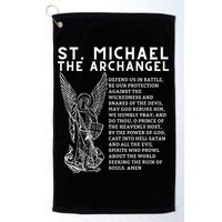 Prayer To St. Michael The Archangel Print Christian Golf Towel