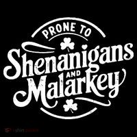 Prone To Shenanigans Malarkey Funny Clovers St Patricks Day Youth Performance Sprint T-Shirt