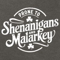 Prone To Shenanigans Malarkey Funny Clovers St Patricks Day Cotton Canvas Backpack