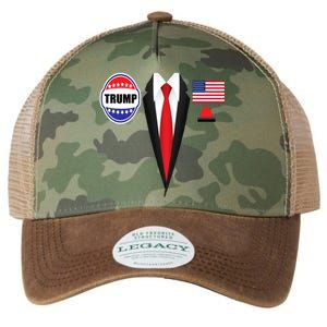 President Trump Shirt Suit Halloween Lazy Costume Flag Legacy Tie Dye Trucker Hat