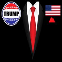 President Trump Shirt Suit Halloween Lazy Costume Flag Cooling Performance Crew T-Shirt