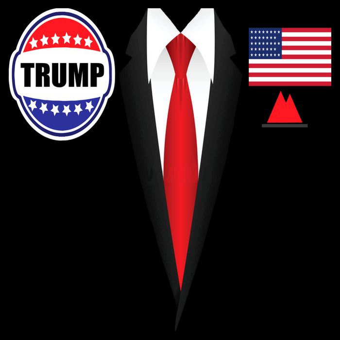 President Trump Shirt Suit Halloween Lazy Costume Flag Cooling Performance Crew T-Shirt