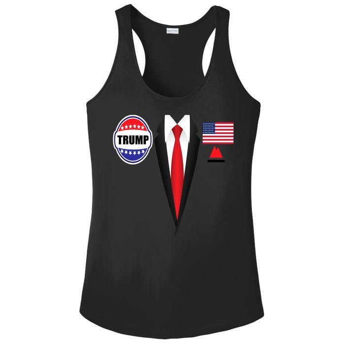 President Trump Shirt Suit Halloween Lazy Costume Flag Ladies PosiCharge Competitor Racerback Tank