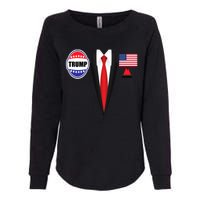 President Trump Shirt Suit Halloween Lazy Costume Flag Womens California Wash Sweatshirt