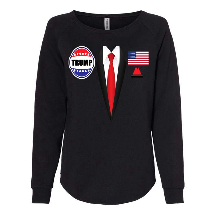 President Trump Shirt Suit Halloween Lazy Costume Flag Womens California Wash Sweatshirt