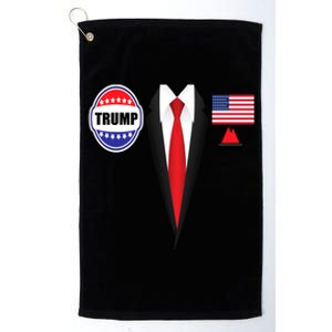 President Trump Shirt Suit Halloween Lazy Costume Flag Platinum Collection Golf Towel