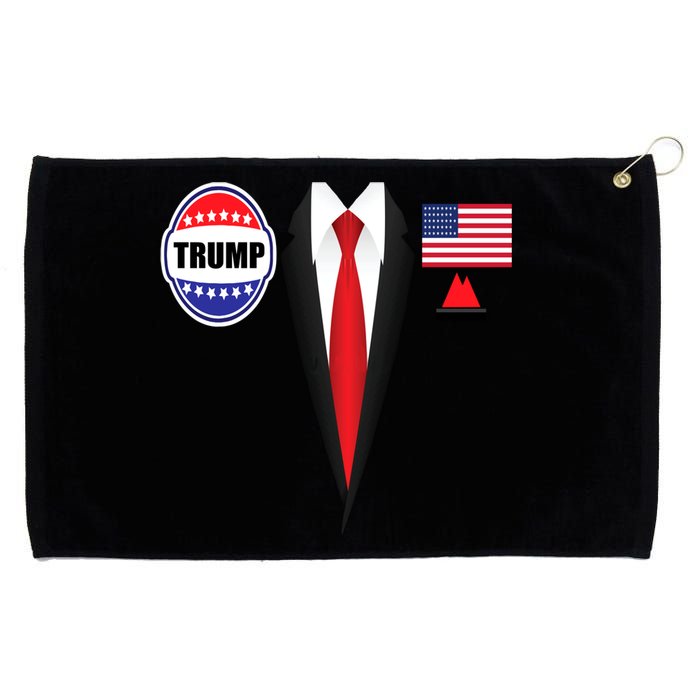 President Trump Shirt Suit Halloween Lazy Costume Flag Grommeted Golf Towel