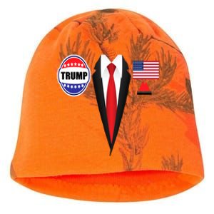 President Trump Shirt Suit Halloween Lazy Costume Flag Kati - Camo Knit Beanie