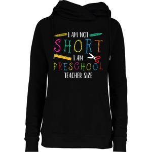 Preschool Teacher Short PreK Teacher Womens Funnel Neck Pullover Hood