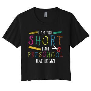 Preschool Teacher Short PreK Teacher Women's Crop Top Tee