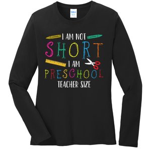 Preschool Teacher Short PreK Teacher Ladies Long Sleeve Shirt