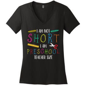 Preschool Teacher Short PreK Teacher Women's V-Neck T-Shirt