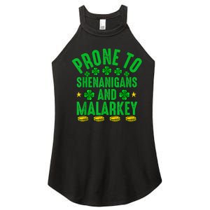 Prone To Shenanigans And Malarkey St Patricks Day Men Women's Perfect Tri Rocker Tank