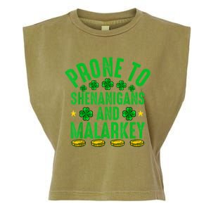 Prone To Shenanigans And Malarkey St Patricks Day Men Garment-Dyed Women's Muscle Tee