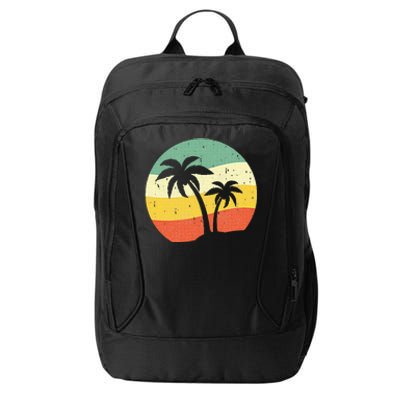 Palm Tree Summer Retro Sunshine Summer Vacation City Backpack