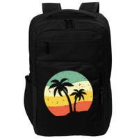 Palm Tree Summer Retro Sunshine Summer Vacation Impact Tech Backpack