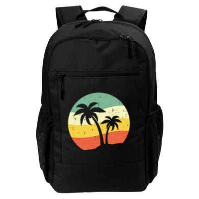 Palm Tree Summer Retro Sunshine Summer Vacation Daily Commute Backpack