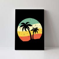 Palm Tree Summer Retro Sunshine Summer Vacation Canvas