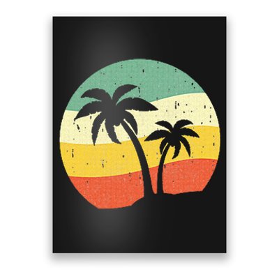 Palm Tree Summer Retro Sunshine Summer Vacation Poster