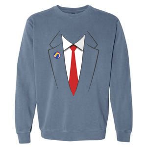 President Trump Suit US President Easy Costume Garment-Dyed Sweatshirt