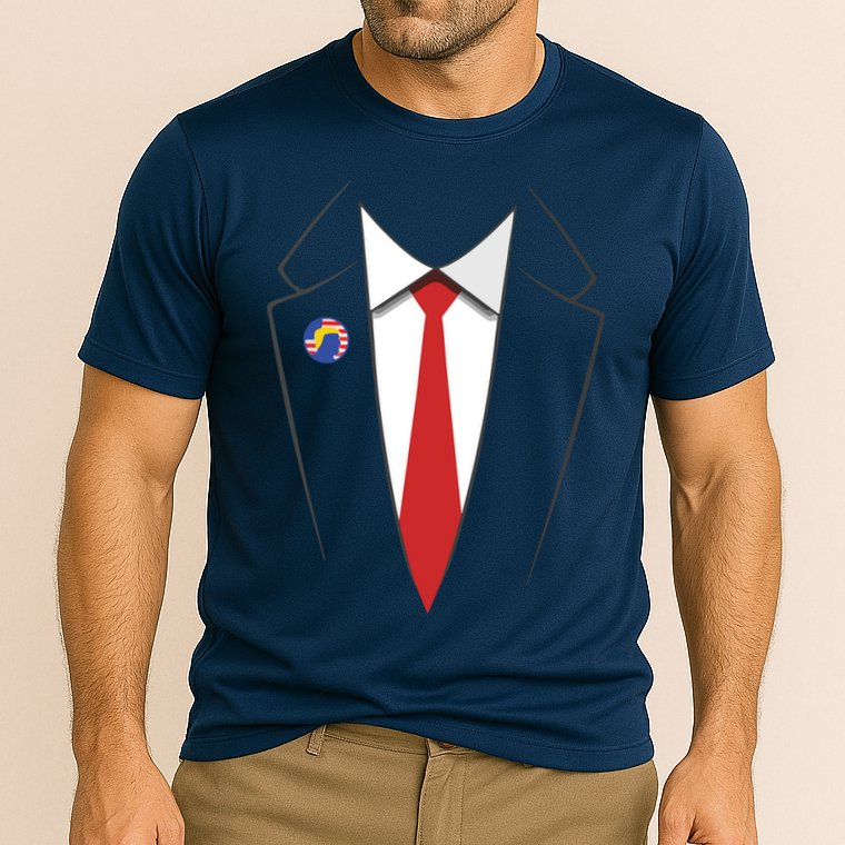President Trump Suit US President Easy Costume Cooling Performance Crew T-Shirt