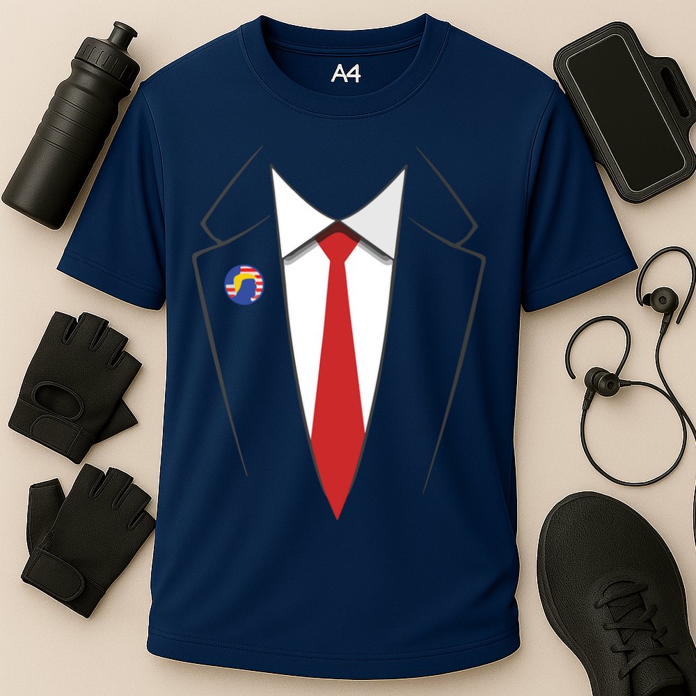 President Trump Suit US President Easy Costume Cooling Performance Crew T-Shirt