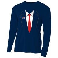 President Trump Suit US President Easy Costume Cooling Performance Long Sleeve Crew