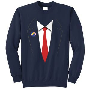 President Trump Suit US President Easy Costume Tall Sweatshirt