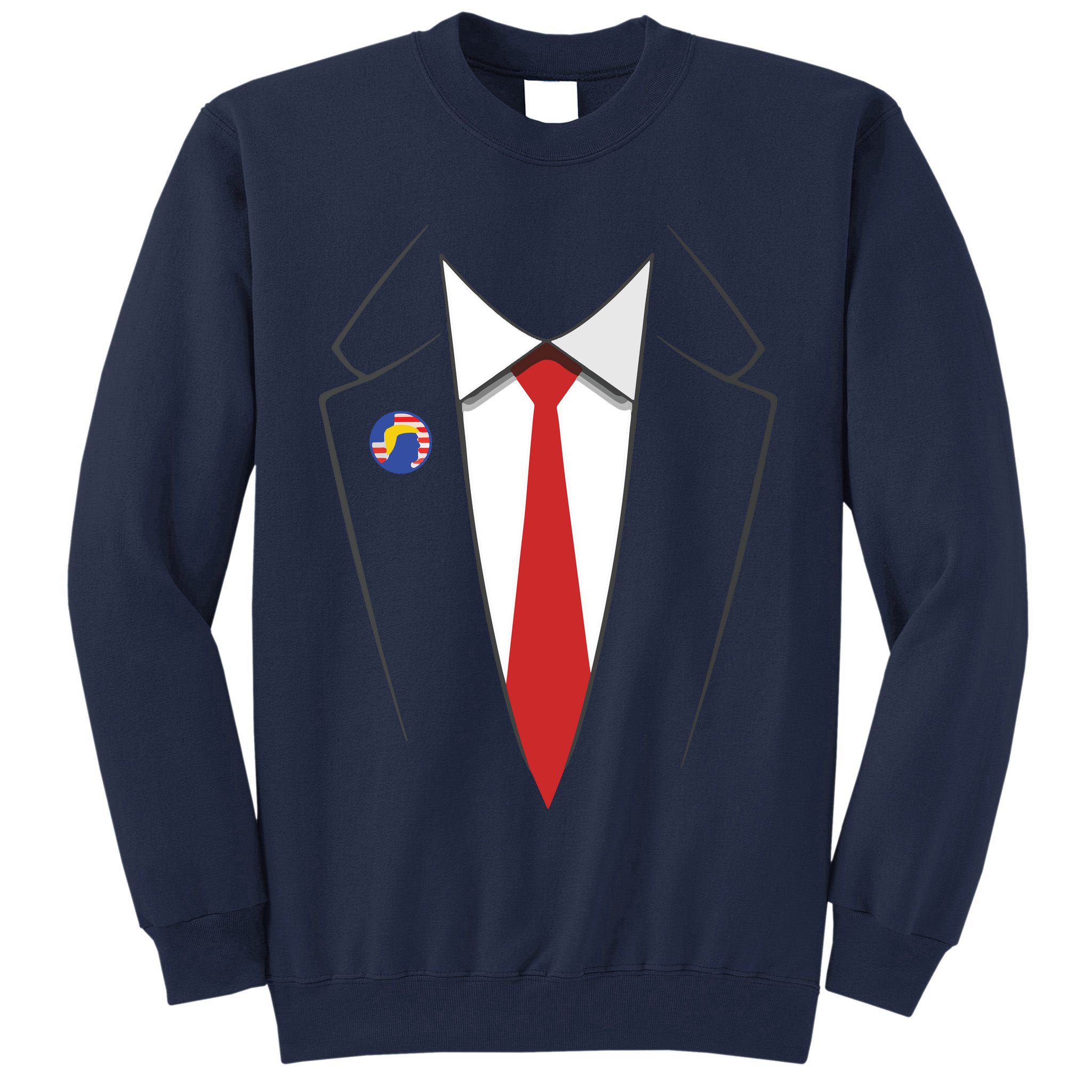 President Trump Suit US President Easy Costume Tall Sweatshirt