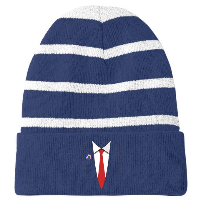 President Trump Suit US President Easy Costume Striped Beanie with Solid Band