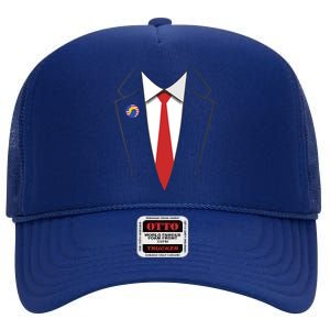 President Trump Suit US President Easy Costume High Crown Mesh Back Trucker Hat