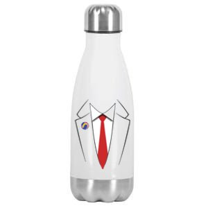 President Trump Suit US President Easy Costume Stainless Steel Insulated Water Bottle