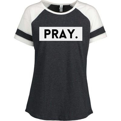 Pray Trendy Spiritual Christian Enza Ladies Jersey Colorblock Tee