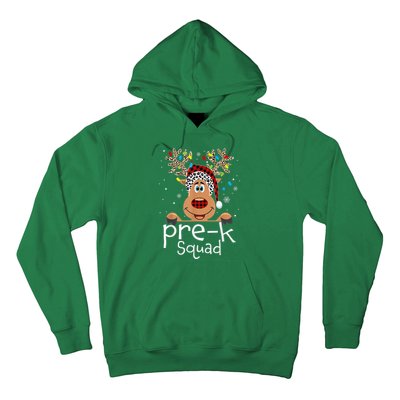 Pre-K Teacher Squad Reindeer Funny Teacher Christmas Xmas Hoodie