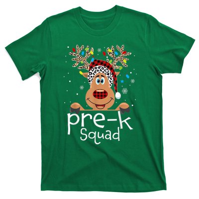 Pre-K Teacher Squad Reindeer Funny Teacher Christmas Xmas T-Shirt