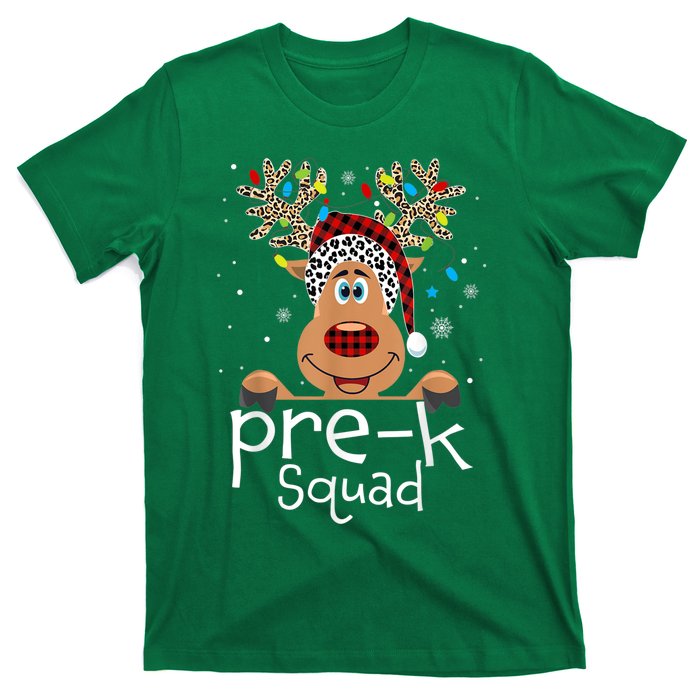 Pre-K Teacher Squad Reindeer Funny Teacher Christmas Xmas T-Shirt