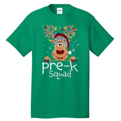 Pre-K Teacher Squad Reindeer Funny Teacher Christmas Xmas Tall T-Shirt